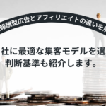 成果報酬型広告とアフィリエイトの違いを説明する図解